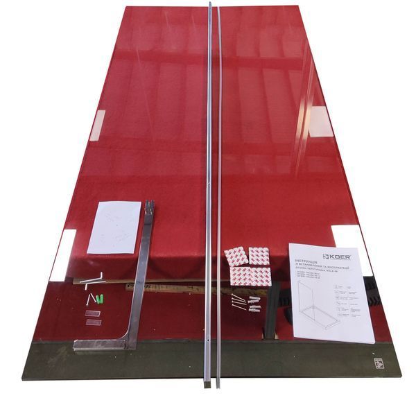 Душова перегородка Koer SR SP02-100x200-TR-01 Walk-In прозоре скло Easy Clean 8мм, хром (KR5395) KR5395 фото