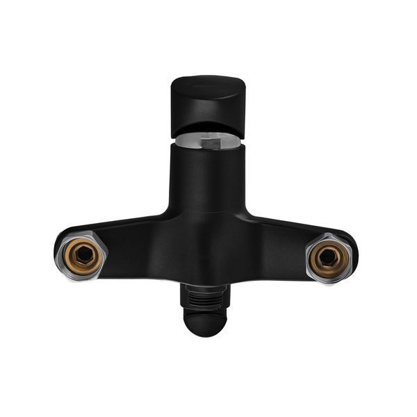 Змішувач для ванни Plamix CEZAR-006 EURO SET Matte black, зі шлангом, лійкою та кронштейном (PM0690) PM0690 фото