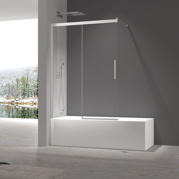 Шторки скляні на ванну розсувні Koer SR BS06-120x150-TR-01 прозоре скло Easy Clean 6мм, хром (KR5945) KR5945 фото