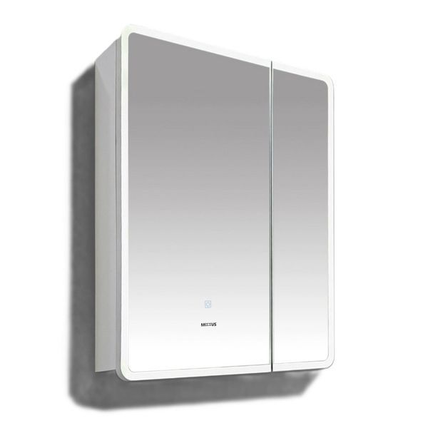 Зеркальный шкафчик Mixxus Premium Olivary CM01-60x70x13 с LED Touch, димером, регулятором яркости (MI8294) MI8294 фото