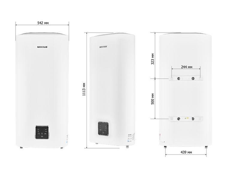 Водонагрівач "Плоский" MIXXUS EWH-09080 FLAT WET накопичувальний 80 л, мокрий тен 2 kW (WH0595) WH0595 фото