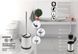 Йоржик для унітазу підлоговий Mixxus Topper-TB0201 White колір білий (MI7094) MI7094 фото 11