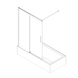 Шторки скляні на ванну розсувні Koer SR BS06-120x150-TR-01 прозоре скло Easy Clean 6мм, хром (KR5945) KR5945 фото 4