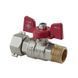 Кран шаровой Nolf classic NFC.821-06-1/2" FM ГШМ с накидной гайкой, ручка "бабочка" красная (NF3153) NF3153 фото 2