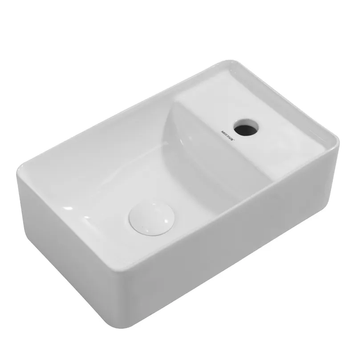 Раковина підвісна Mixxus Premium QUADRO-1201-L 430х265х135mm з отвором під змішувач та переливом (MP6505) MP6505 фото
