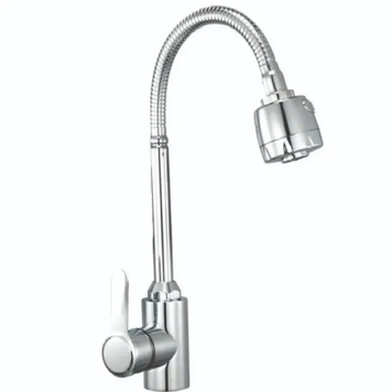 Змішувач для кухні Zerix Eza-011 Chrome Reflector з рефлекторним виливом з нерж. сталі (колір хром) (ZX6141) ZX6141 фото