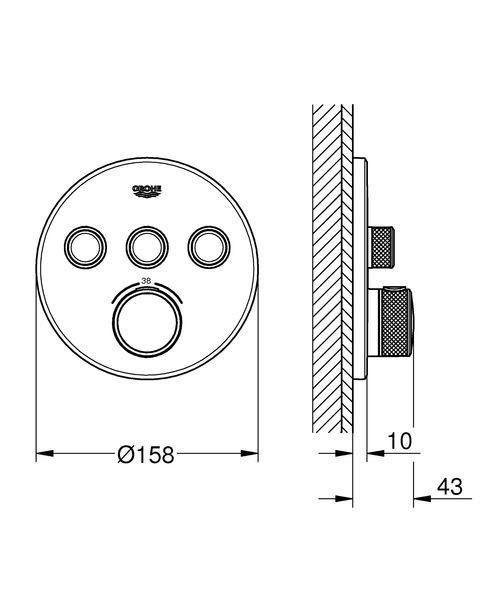 Термостат скрытого монтажа на 3 потребителя Grohe Grohtherm SmartControl (29121000) 29121000 фото