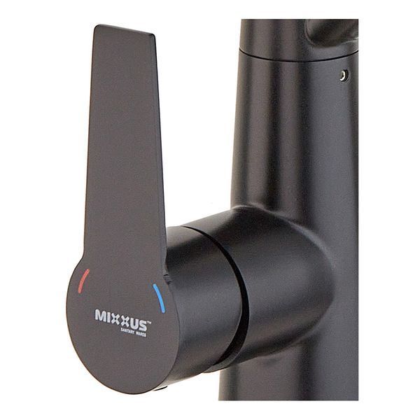 Кухонний змішувач із чорним силіконовим виливом Mixxus FUL-021 (з вих.для питної води) (MI6021) MI6021 фото