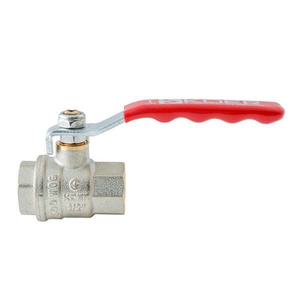 Кран шаровый ГГВ Koer Extreme KE.214-15 - 1/2" FF ручка "рычаг" красная (KR5744) KR5744 фото