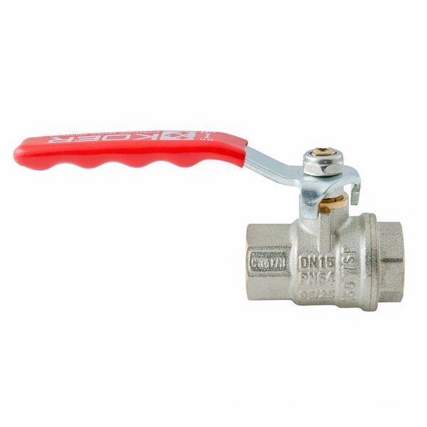 Кран шаровый ГГВ Koer Extreme KE.214-15 - 1/2" FF ручка "рычаг" красная (KR5744) KR5744 фото