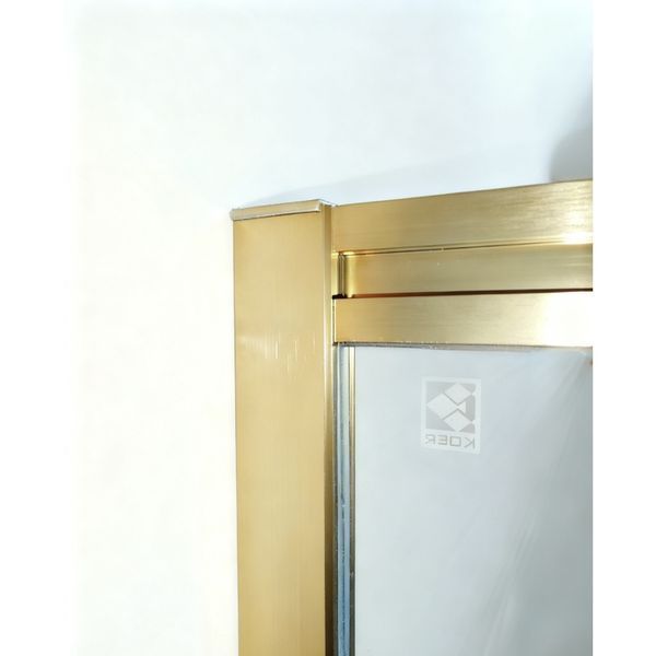 Шторки скляні на ванну розсувні Koer SR BS06-120x150-TR-12 прозоре скло Easy Clean 6мм, матове золото (KR5946) KR5946 фото