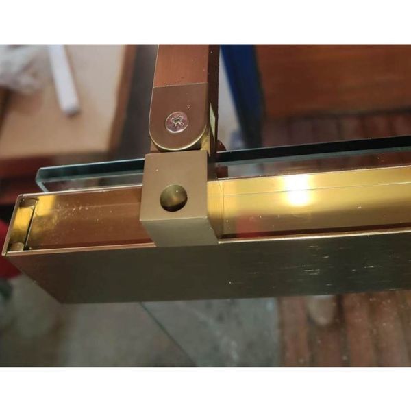 Шторки скляні на ванну розсувні Koer SR BS06-120x150-TR-12 прозоре скло Easy Clean 6мм, матове золото (KR5946) KR5946 фото