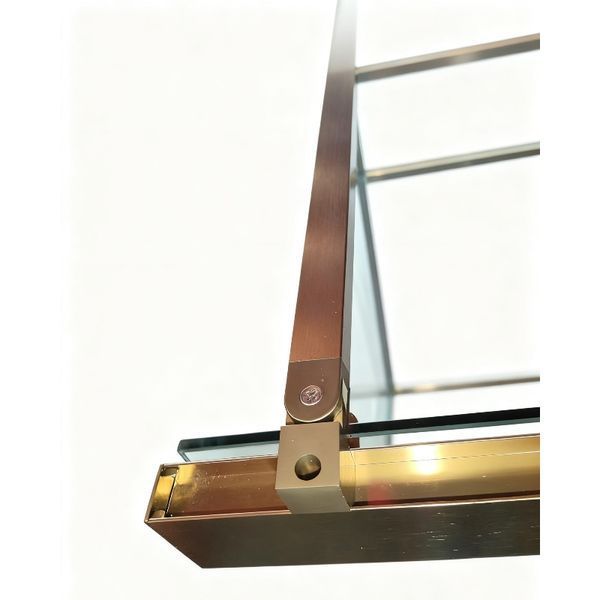 Шторки скляні на ванну розсувні Koer SR BS06-120x150-TR-12 прозоре скло Easy Clean 6мм, матове золото (KR5946) KR5946 фото