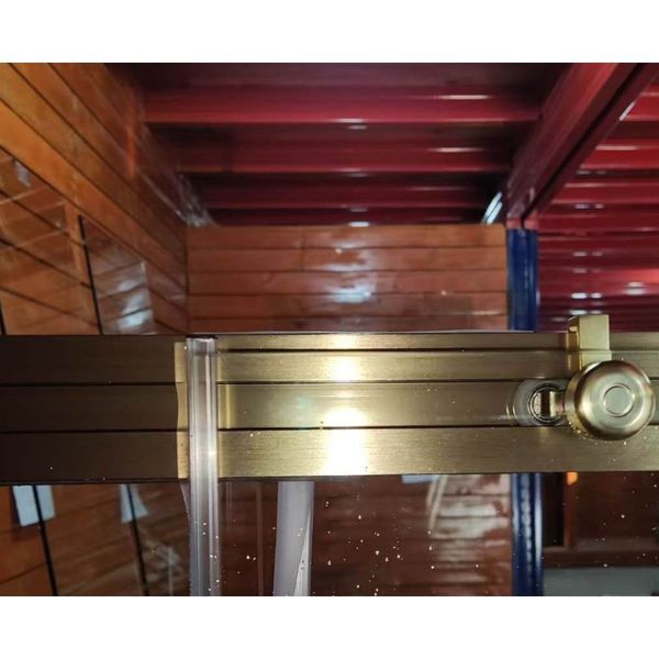 Шторки скляні на ванну розсувні Koer SR BS06-120x150-TR-12 прозоре скло Easy Clean 6мм, матове золото (KR5946) KR5946 фото