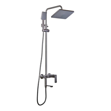 Душевая колонна со смесителем Haiba Kubus 009-J Graphite (HB4005) HB4005 фото