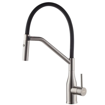 Змішувач для кухні Koer KI-70026-02 з чорним силіконовим виливом (KR5209) KR5209 фото