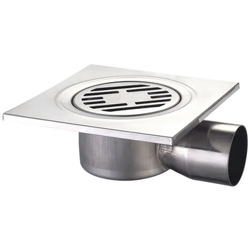 Душевой трап из нержавеющей стали Champion Drain-04-15x15-90 150x150мм (угловой отвод) (CH6145) CH6145 фото