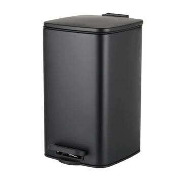 Мусорное ведро с плавным закрытием квадратное Zerix Kubix-TC0108 Black 8 л цвет черный (ZX5892) ZX5892 фото