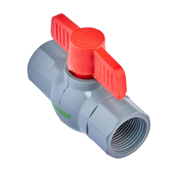 Кран кульовий Plamix PVF-3/4" FF PVC (PM0626) PM0626 фото