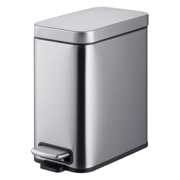 Мусорное ведро с плавным закрытием прямоугольное Mixxus Premium Quadro-TC0105 SS Color 5л цвет нержавейка (MI7062) MI7062 фото