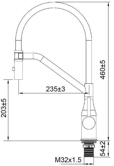 Змішувач для кухні Koer KI-70026-02 з чорним силіконовим виливом (KR5209) KR5209 фото