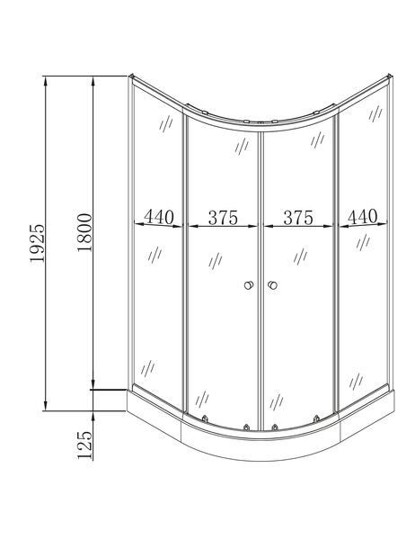 Душова кабіна з низьким піддоном Mixxus PLAIN SCT02-100x100x195-FB SATIN матове скло 4мм (MI6897) MI6897 фото