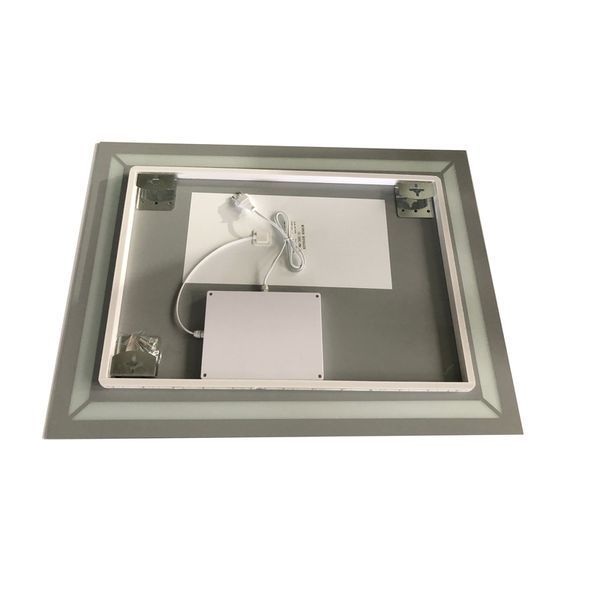 Дзеркало Zerix Kubix MR04-80x60-REVERSE з LED Touch, Anti-fog, димером, регулятором яскравості (ZX6054) ZX6054 фото