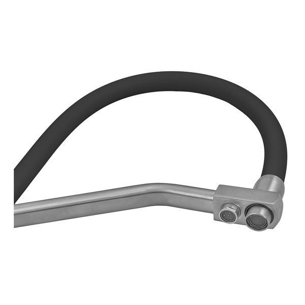 Смеситель для кухни с силиконовым изливом Zerix FUL-021 Refl.Black из нерж. стали SUS304 с выходом для пит.воды (ZX5997) ZX5997 фото