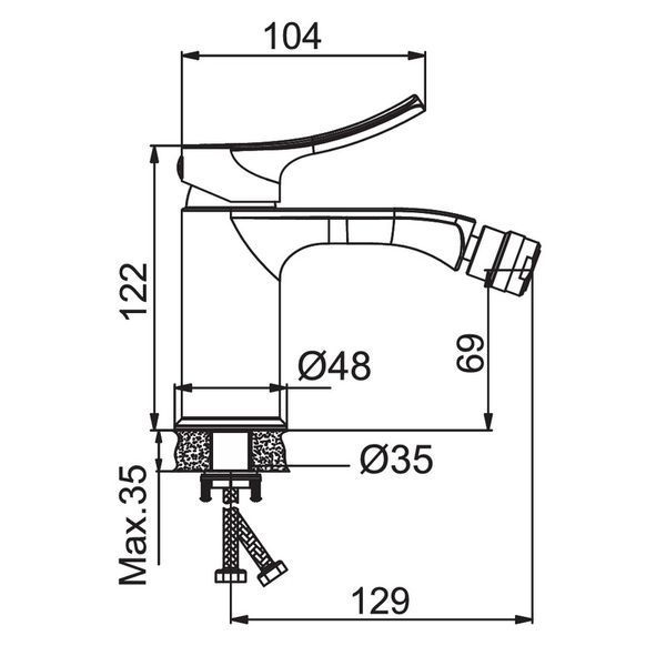 Змішувач для біде HAIBA BOLERO 002 (HB9576) HB9576 фото