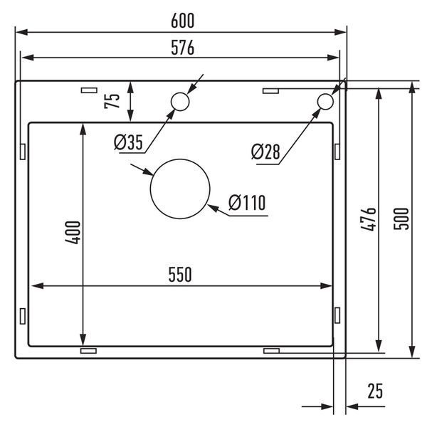 Мойка Mixxus MH6050 Micro Decor Graphite (3.0/0.8) из нерж. стали (цвет графит) (MI8221) MI8221 фото