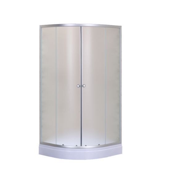 Душова кабіна з низьким піддоном Mixxus PLAIN SCT02-100x100x195-FB SATIN матове скло 4мм (MI6897) MI6897 фото