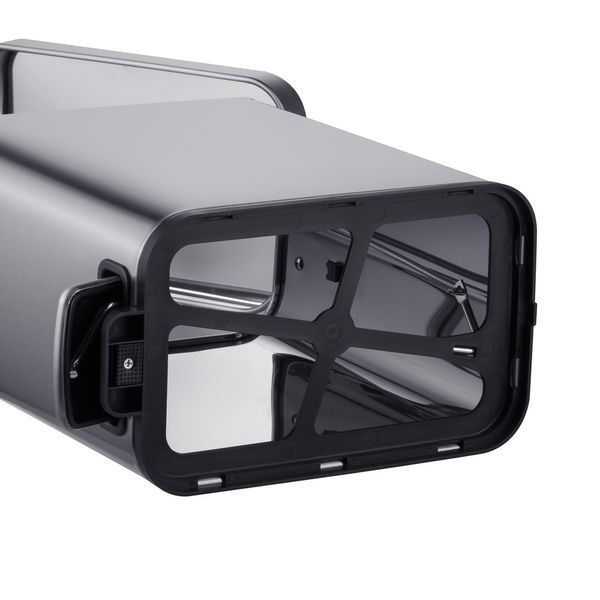 Відро для сміття з плавним закриттям прямокутне Mixxus Premium Quadro-TC0105 SS Color 5л колір нержавійка (MI7062) MI7062 фото