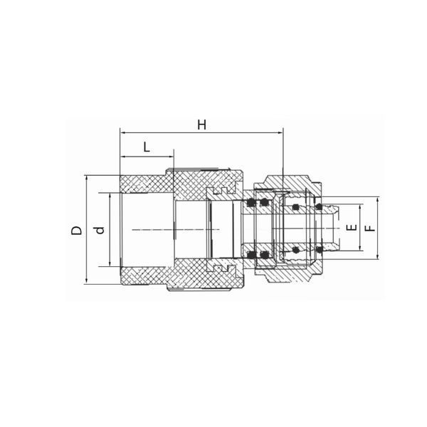 Муфта для колектора Koer K0284.Pro - 20x16x2.0mm PPR з переходом на PEX (KP3159) KP3159 фото