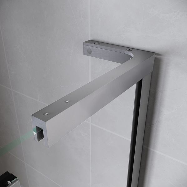 Двері у нішу Walk-In розсувні Koer SR SD07-120x200-R-TR-01 прозоре скло Easy Clean 8мм Хром (KR5773) KR5773 фото