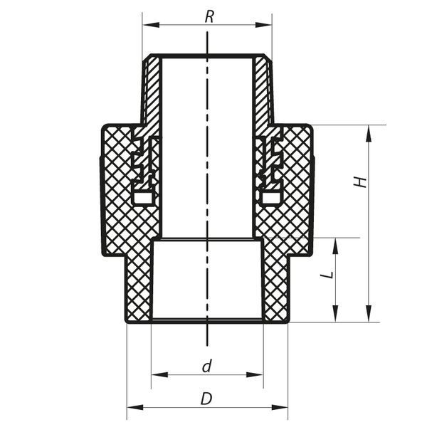 З'єднувальна муфта ЗР 25x1/2M PPR Koer K0096.PRO (KP0115) KP0115 фото