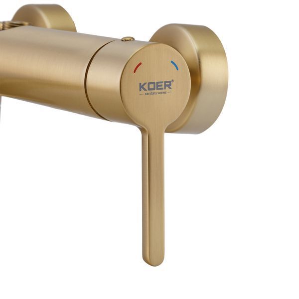 Душевая колонна со смесителем Koer KB-56029-12 3 функции, цвет матовое золото (KR5503) KR5503 фото