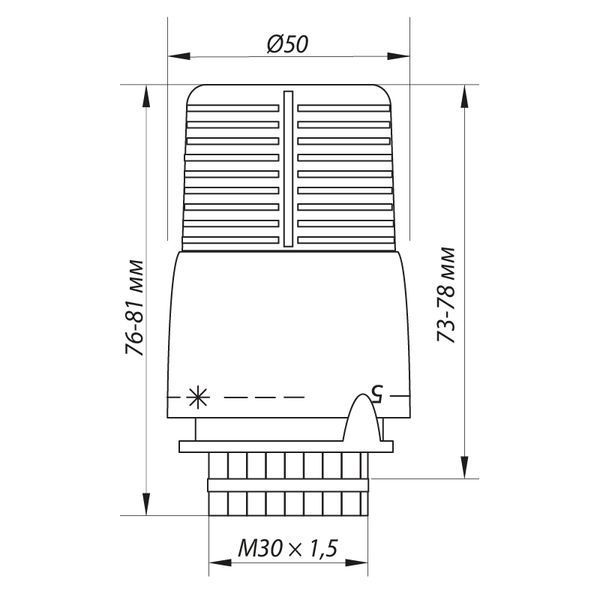 Термоголовка з виносним датчиком M30x1.5 Koer KR.1332 (KR2678) KR2678 фото