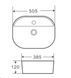 Умывальник накладной керамический Mixxus Premium Ellipse-0201 505x385x120mm (MP6482) MP6482 фото 2