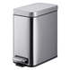 Відро для сміття з плавним закриттям прямокутне Mixxus Premium Quadro-TC0105 SS Color 5л колір нержавійка (MI7062) MI7062 фото 1