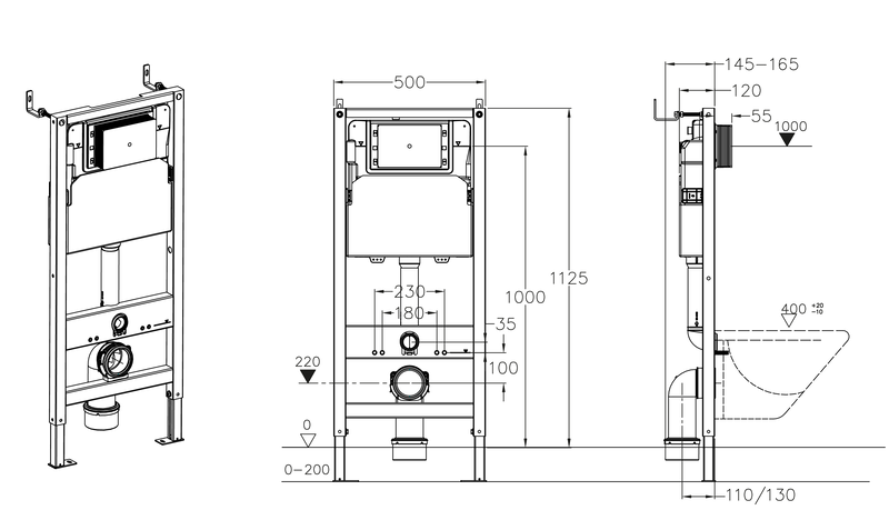 Комплект установочный для унитаза Koer KT-0501-01 (с пан. смыва KT-0601-01 Хром + звукоиз.) (KR5168) KR5168 фото