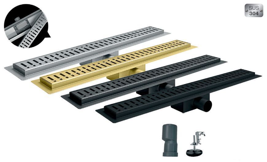 Душевой трап из нержавеющей стали SUS304 Koer FD35-70x900-Graphite (KR5144) KR5144 фото
