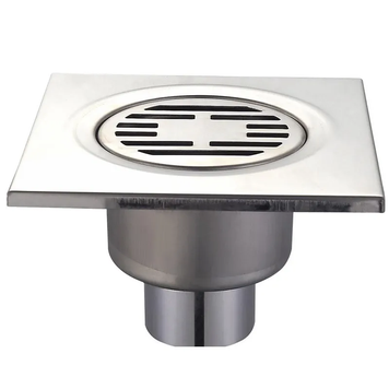 Душевой трап из нержавеющей стали Champion Drain-03-15x15-180 (прямой отвод) (CH6147) CH6147 фото