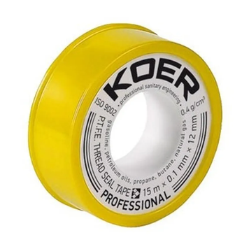 ФУМ стрічка для газу KOER ST-02 15M * 0.1mm * 12mm (KR0120) KR0120 фото