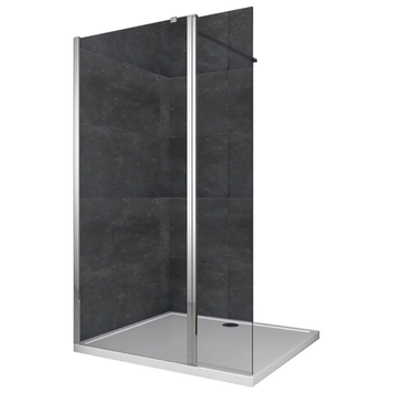 Душова перегородка Koer SR SP03-120x200-TR-01 Walk-In прозоре скло Easy Clean 8мм, хром (KR5398) KR5398 фото