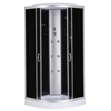 Бокс душевой с гидромассажем Mixxus STRONG SBH02-90x90x215-GR SATIN низкий поддон (MI6891) MI6891 фото