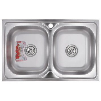 Мойка кухонная Zerix Z8050D-08-180MD Double (micro decor) (ZM0613) ZM0613 фото
