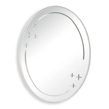 Дзеркало настінне Zerix FUSION MOZ03-55x70 овальне з декором (ZX5632) ZX5632 фото