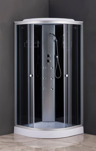 Бокс душевой с гидромассажем Mixxus STRONG SBH02-90x90x215-GR SATIN низкий поддон (MI6891) MI6891 фото
