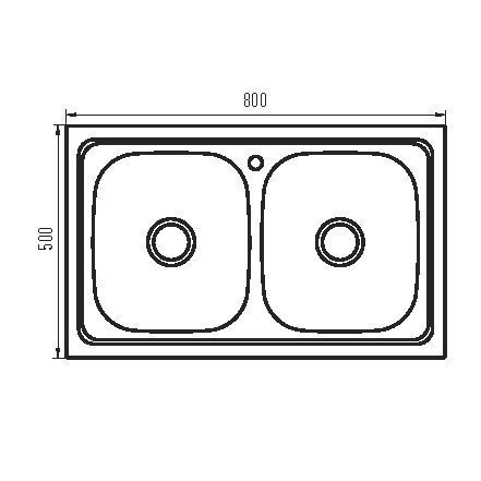 Мийка кухонна Zerix Z8050D-08-180MD Double (micro decor) (ZM0613) ZM0613 фото