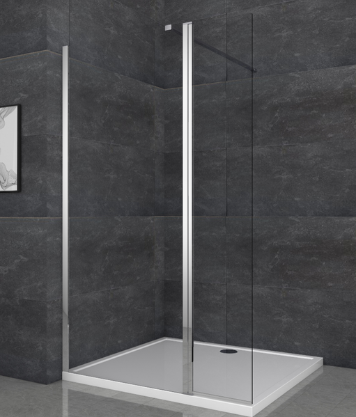 Душевая перегородка Koer SR SP03-120x200-TR-01 Walk-In прозрачное стекло Easy Clean 8мм, хром (KR5398) KR5398 фото
